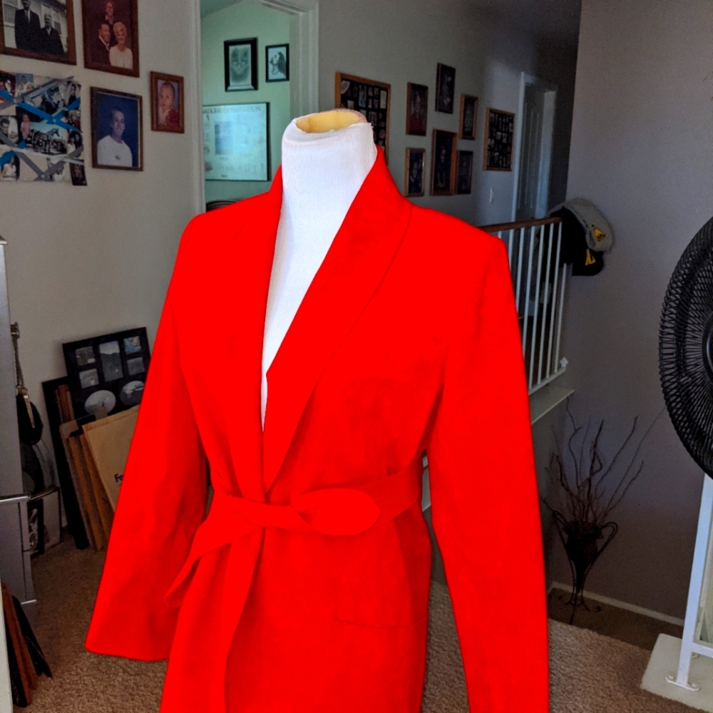 Red suede jacket